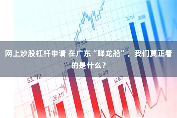 网上炒股杠杆申请 在广东“睇龙船”，我们真正看的是什么？