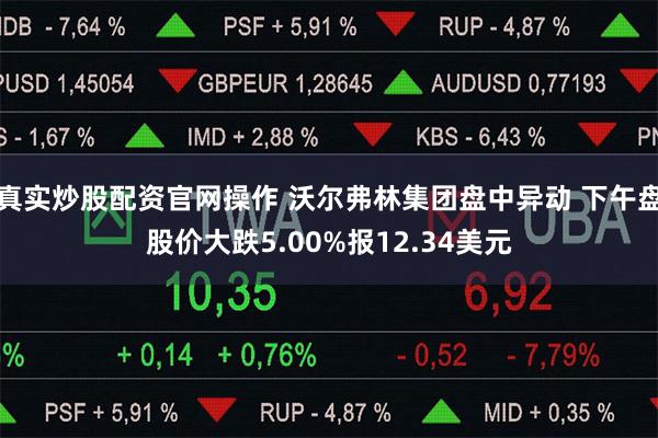 真实炒股配资官网操作 沃尔弗林集团盘中异动 下午盘股价大跌5.00%报12.34美元