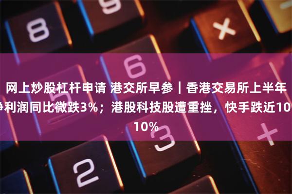 网上炒股杠杆申请 港交所早参｜香港交易所上半年净利润同比微跌3%；港股科技股遭重挫，快手跌近10%