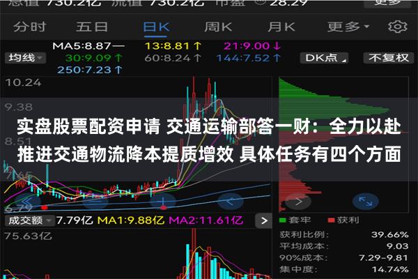 实盘股票配资申请 交通运输部答一财：全力以赴推进交通物流降本提质增效 具体任务有四个方面