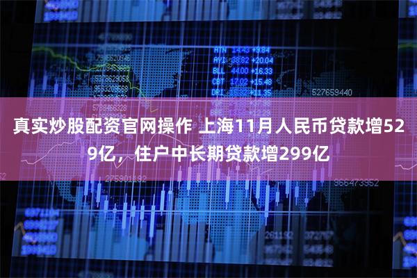 真实炒股配资官网操作 上海11月人民币贷款增529亿，住户中长期贷款增299亿