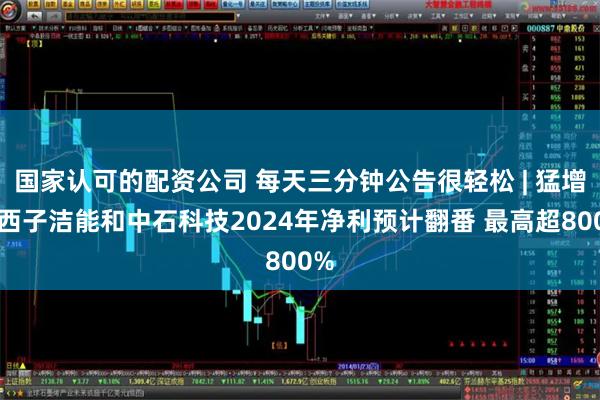 国家认可的配资公司 每天三分钟公告很轻松 | 猛增！西子洁能和中石科技2024年净利预计翻番 最高超800%