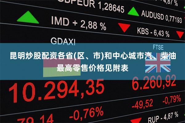 昆明炒股配资各省(区、市)和中心城市汽、柴油最高零售价格见附表